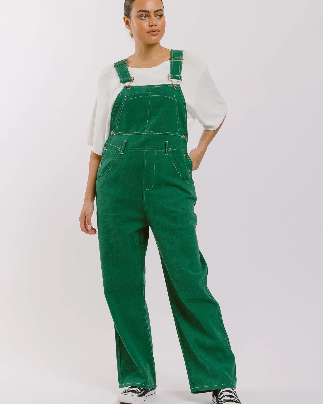 The Lullaby Club Riley Overalls - Green