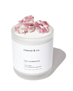 CLEANSE & CO Pink Tourmaline Candle - 200g