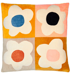 CASTLE & THINGS - Velvet Cushion, Floral Block