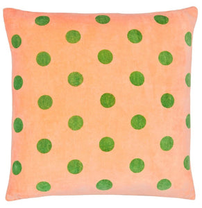 CASTLE & THINGS - Velvet Cushion, Green Spot
