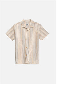 RHYTHM Vacation Stripe Ss Shirt Natural