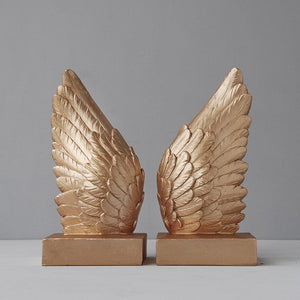 White Moose - Wing Bookend - Gold